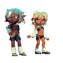 noxphobe 's idols on the rocks doing their signature pose